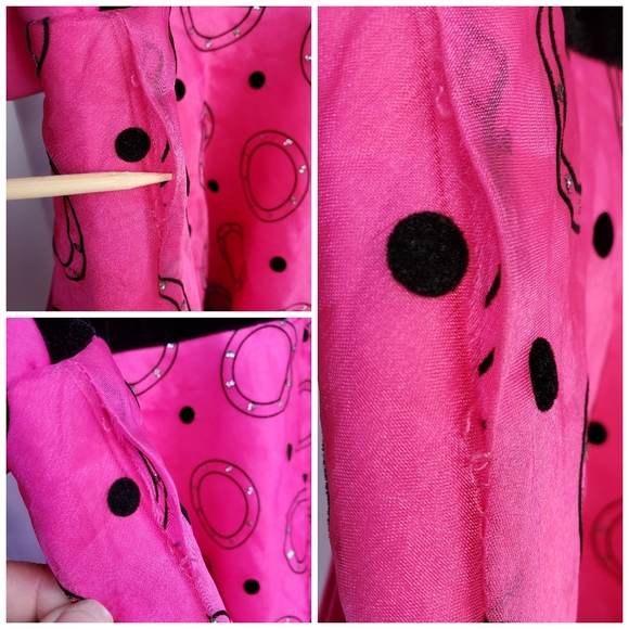 Bonnie Jean Black Velour and Hot Pink Dress - Picture 7 of 8